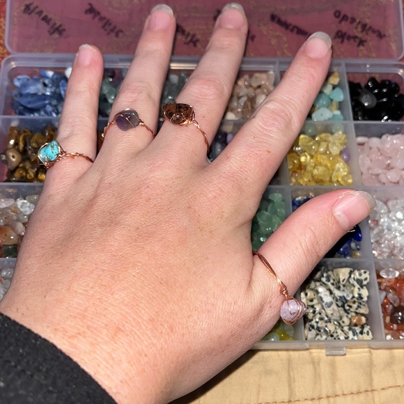 Crystal Wire Rings - Picture 4 of 4